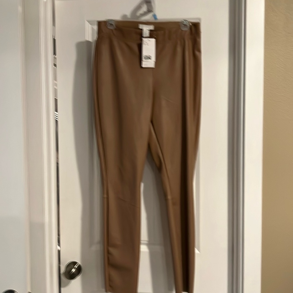 H&M vegan leather pants size 10